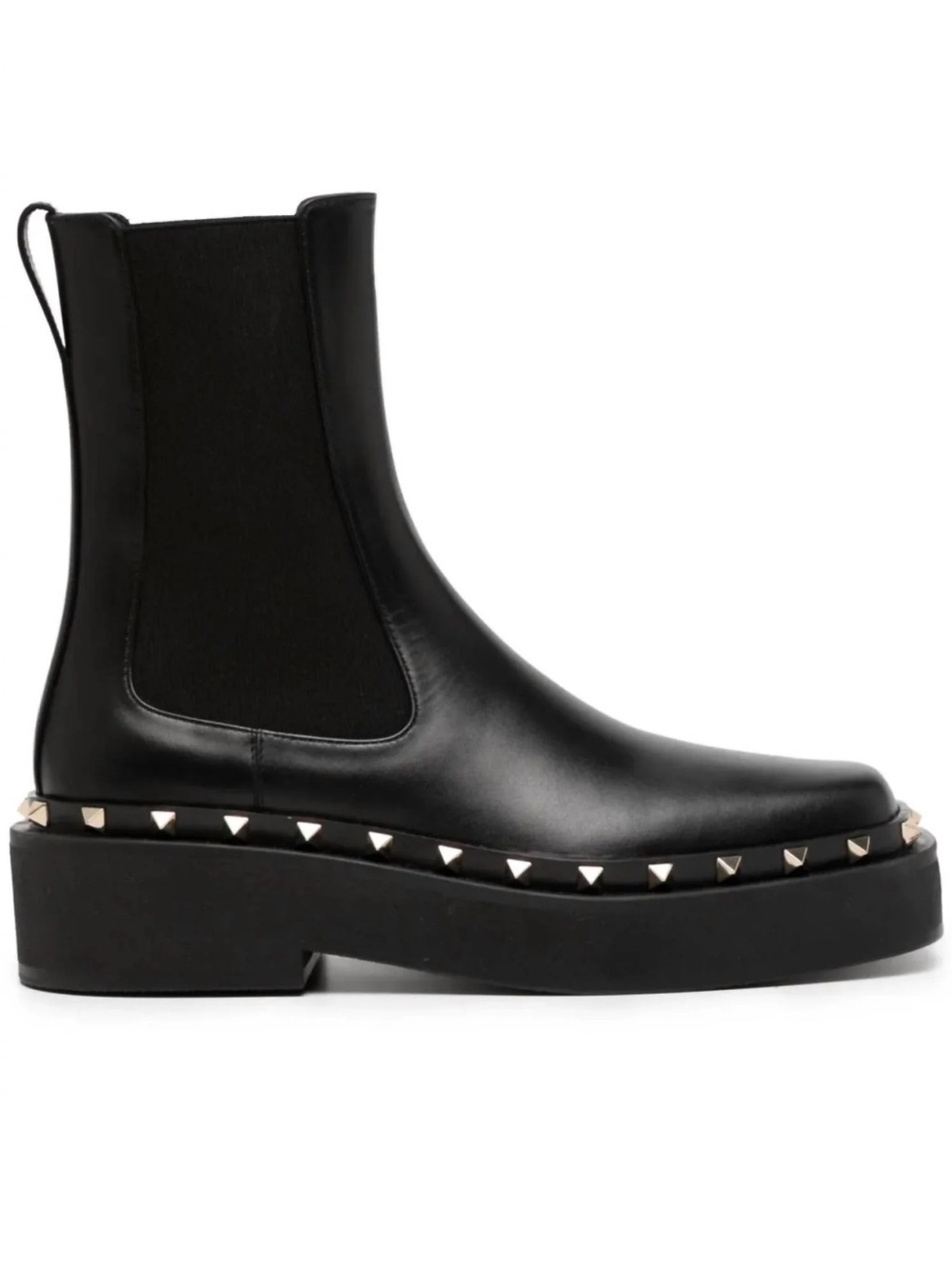 Valentino Garavani Black Leather women’s rockstud Chelsea Boots size 40 Ono nero - Picture 1 of 12